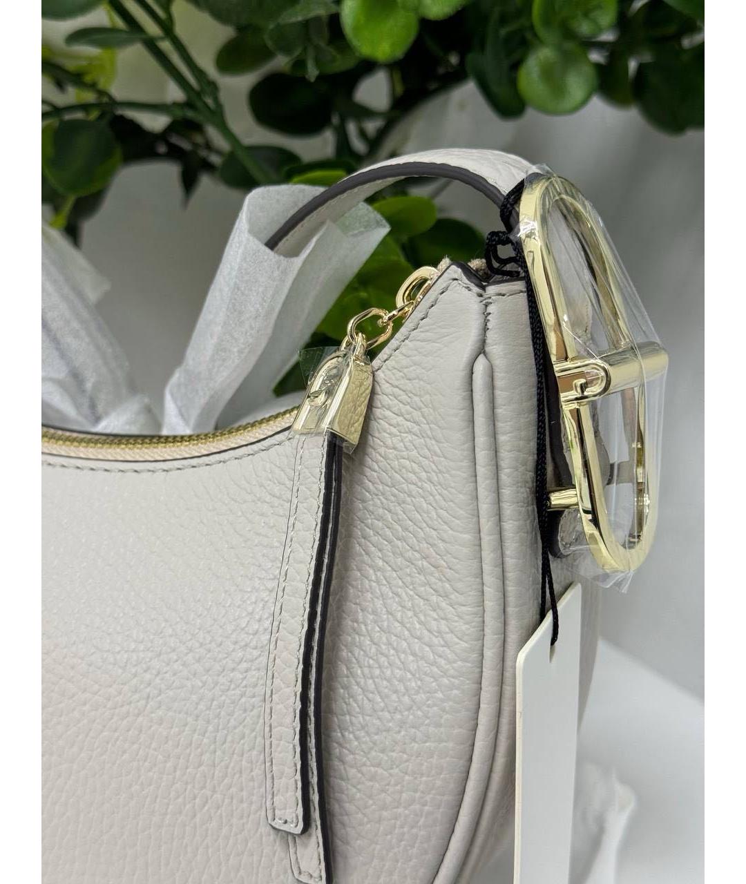 FURLA Серая кожаная сумка на плечо, фото 3