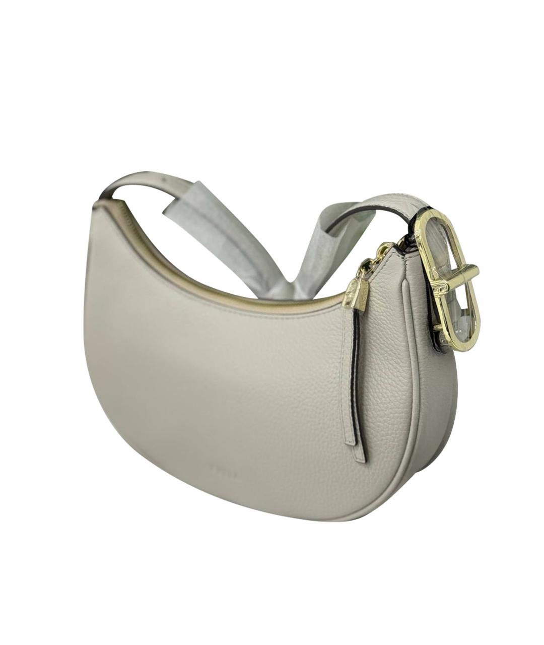 FURLA Серая кожаная сумка на плечо, фото 1