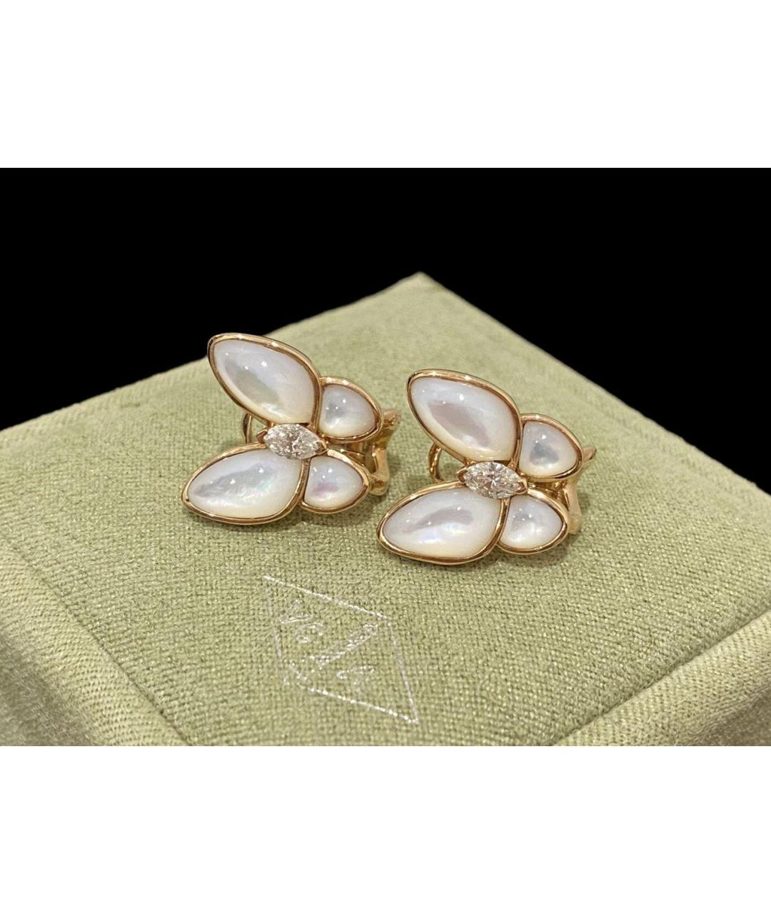 VAN CLEEF & ARPELS Белые серьги из розового золота, фото 2