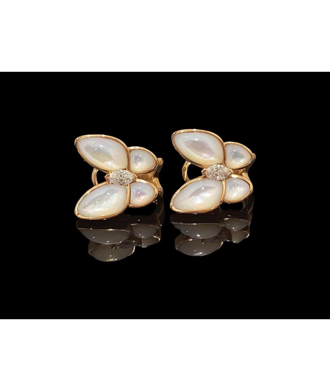 VAN CLEEF & ARPELS Белые серьги из розового золота, фото 3