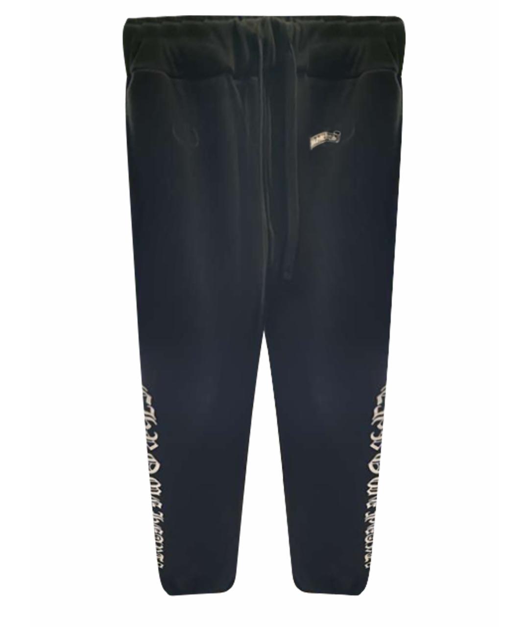 CHROME HEARTS Черные хлопковые брюки широкие, фото 1