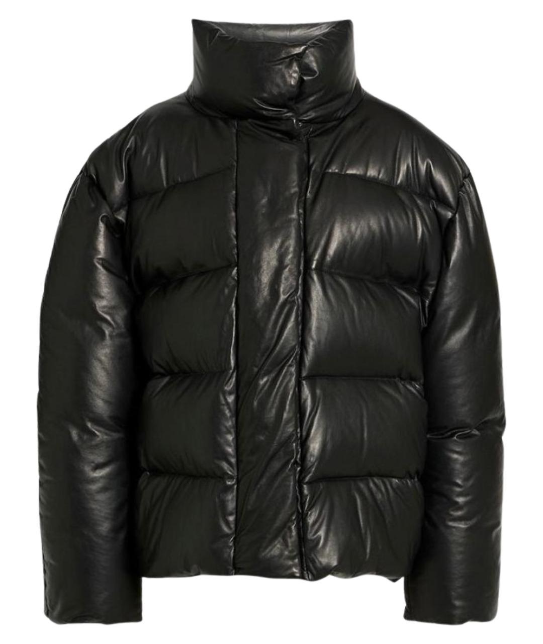 MAGDA BUTRYM Черный кожаный пуховик, фото 1