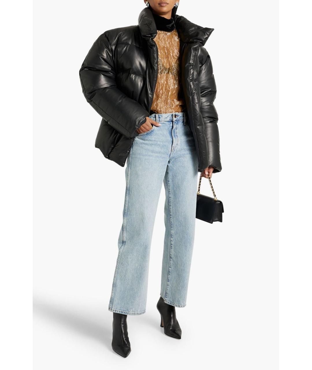 MAGDA BUTRYM Черный кожаный пуховик, фото 2