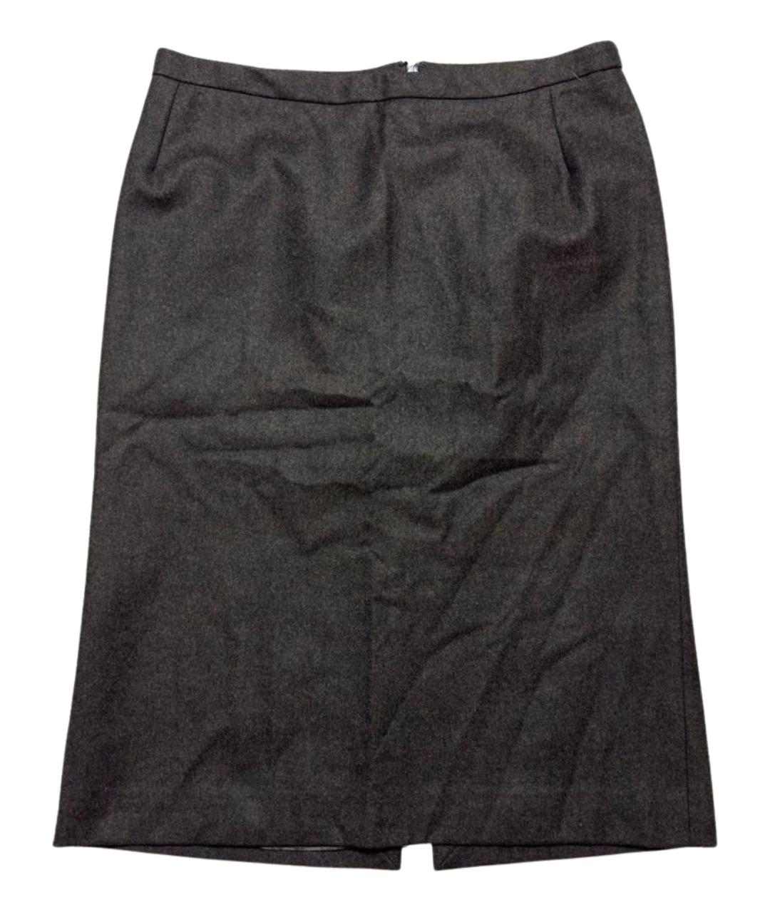 ETRO Коричневая шерстяная юбка миди, фото 1