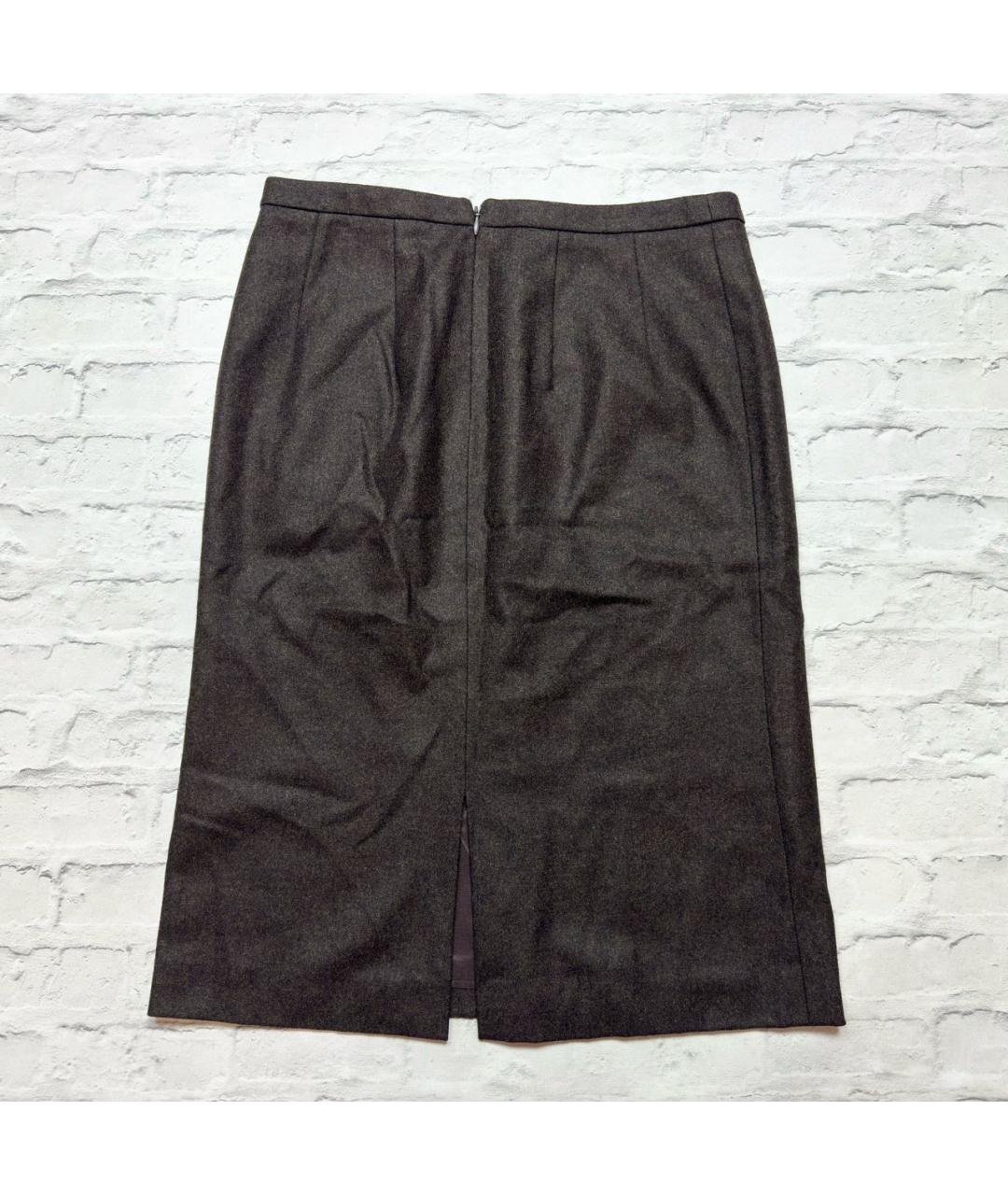 ETRO Коричневая шерстяная юбка миди, фото 2