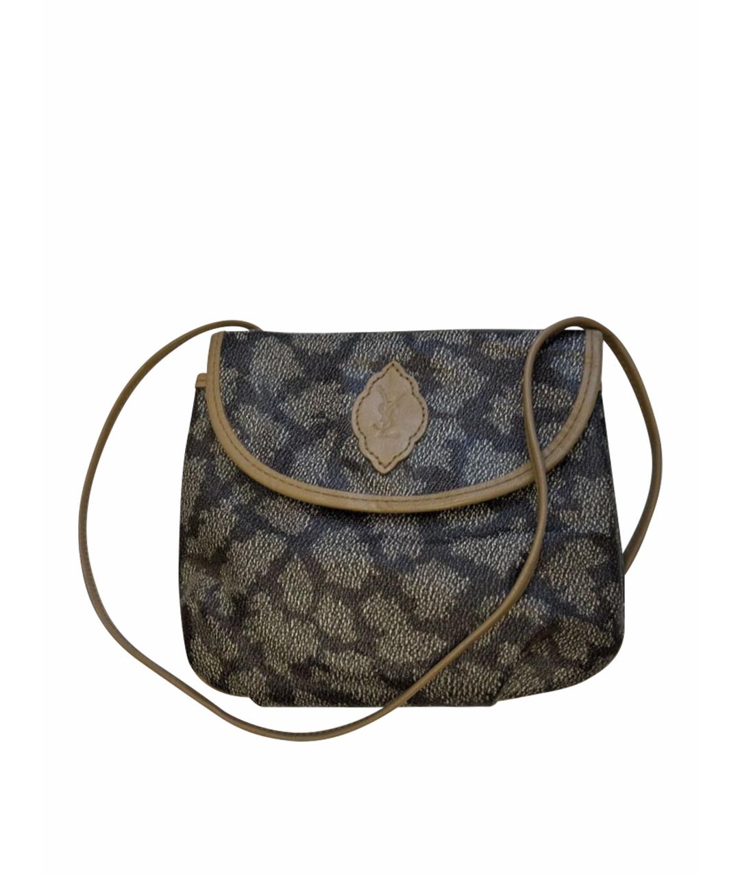 SAINT LAURENT Бежевая кожаная сумка через плечо, фото 1