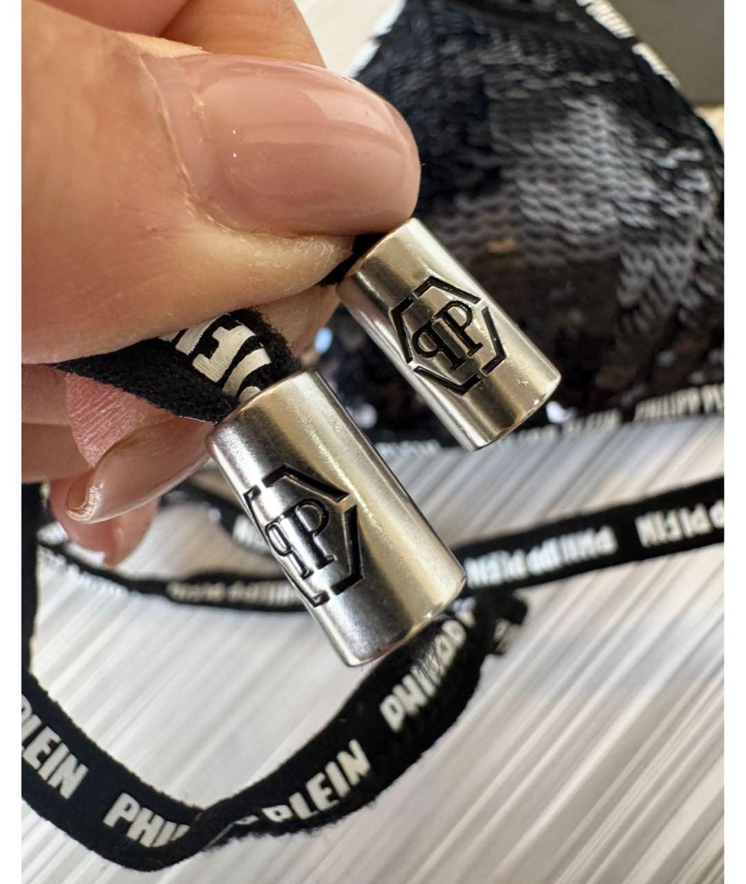 PHILIPP PLEIN Черный полиамидовый купальник, фото 5