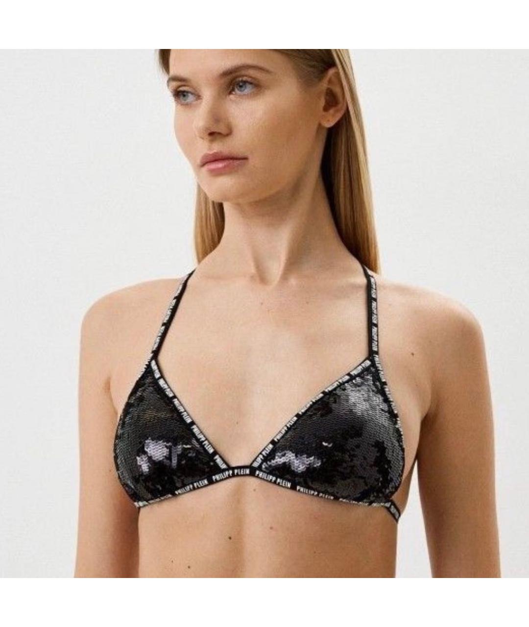 PHILIPP PLEIN Черный полиамидовый купальник, фото 7