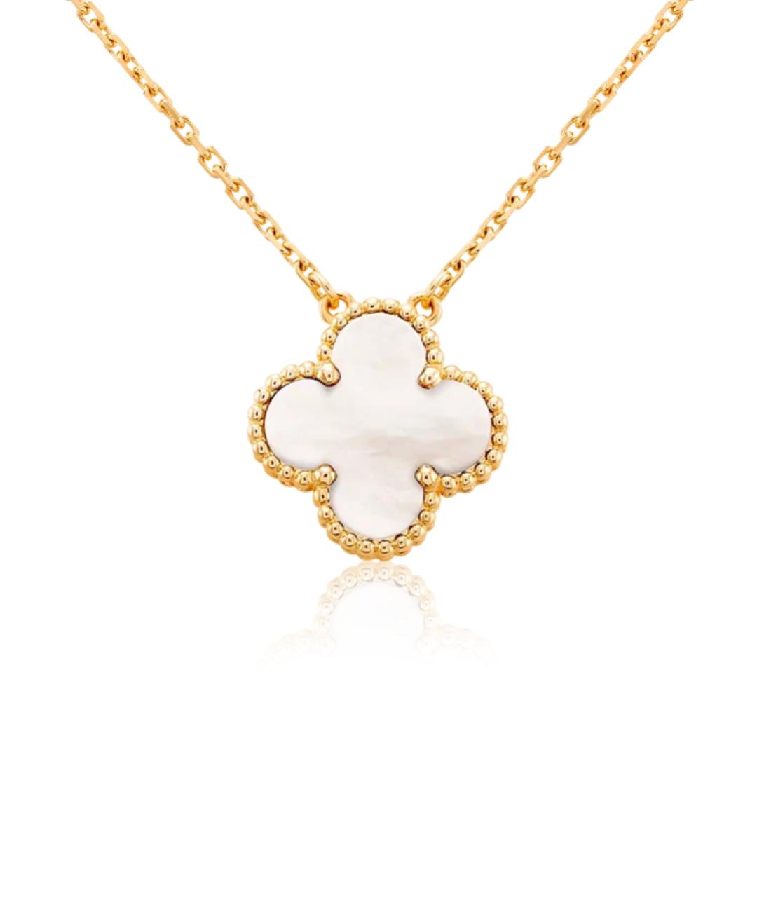 VAN CLEEF & ARPELS Белая подвеска из желтого золота, фото 1