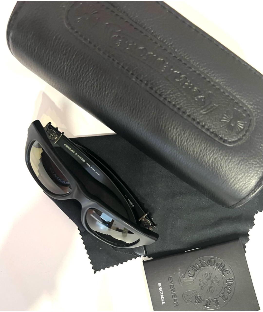 CHROME HEARTS Черные пластиковые солнцезащитные очки, фото 4