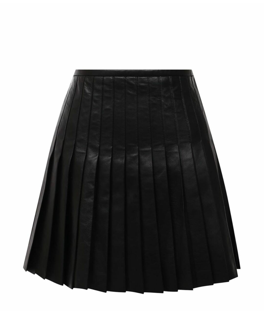 POLO RALPH LAUREN Черная кожаная юбка мини, фото 1