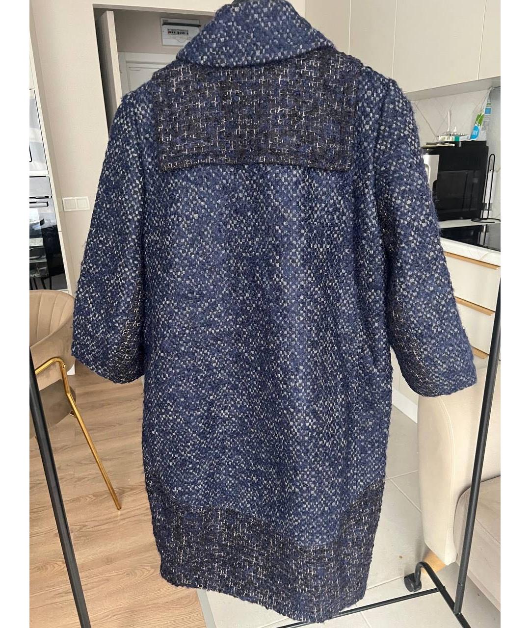 LOUIS VUITTON Синее шерстяное пальто, фото 2