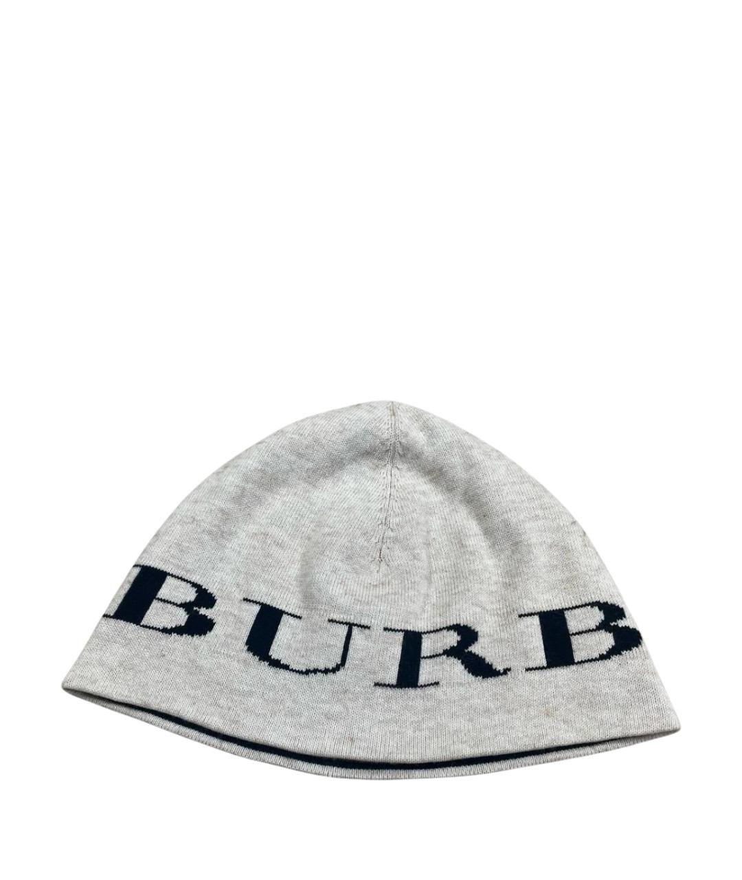 BURBERRY Серая хлопковая шапка, фото 1