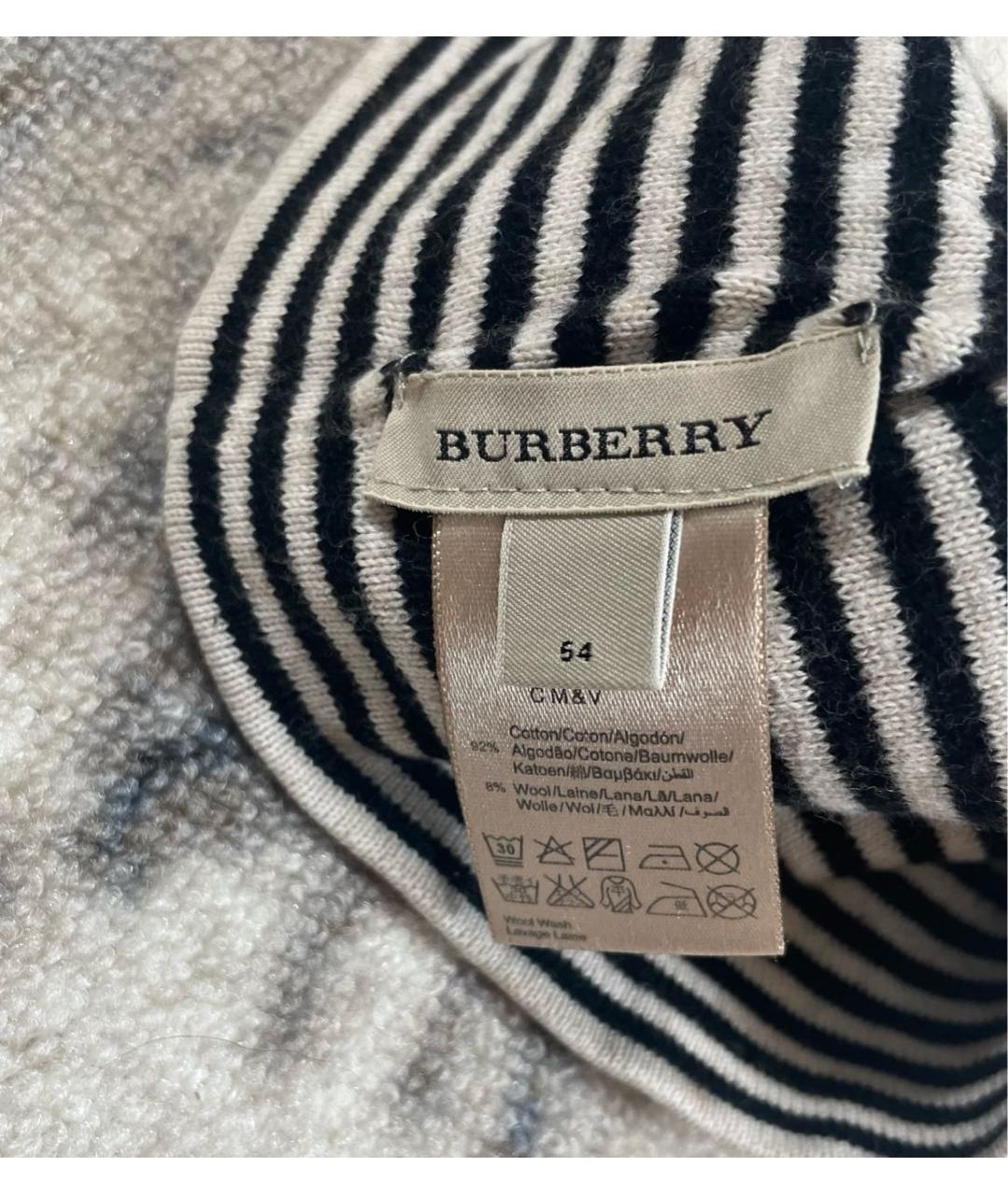 BURBERRY Серая хлопковая шапка, фото 4