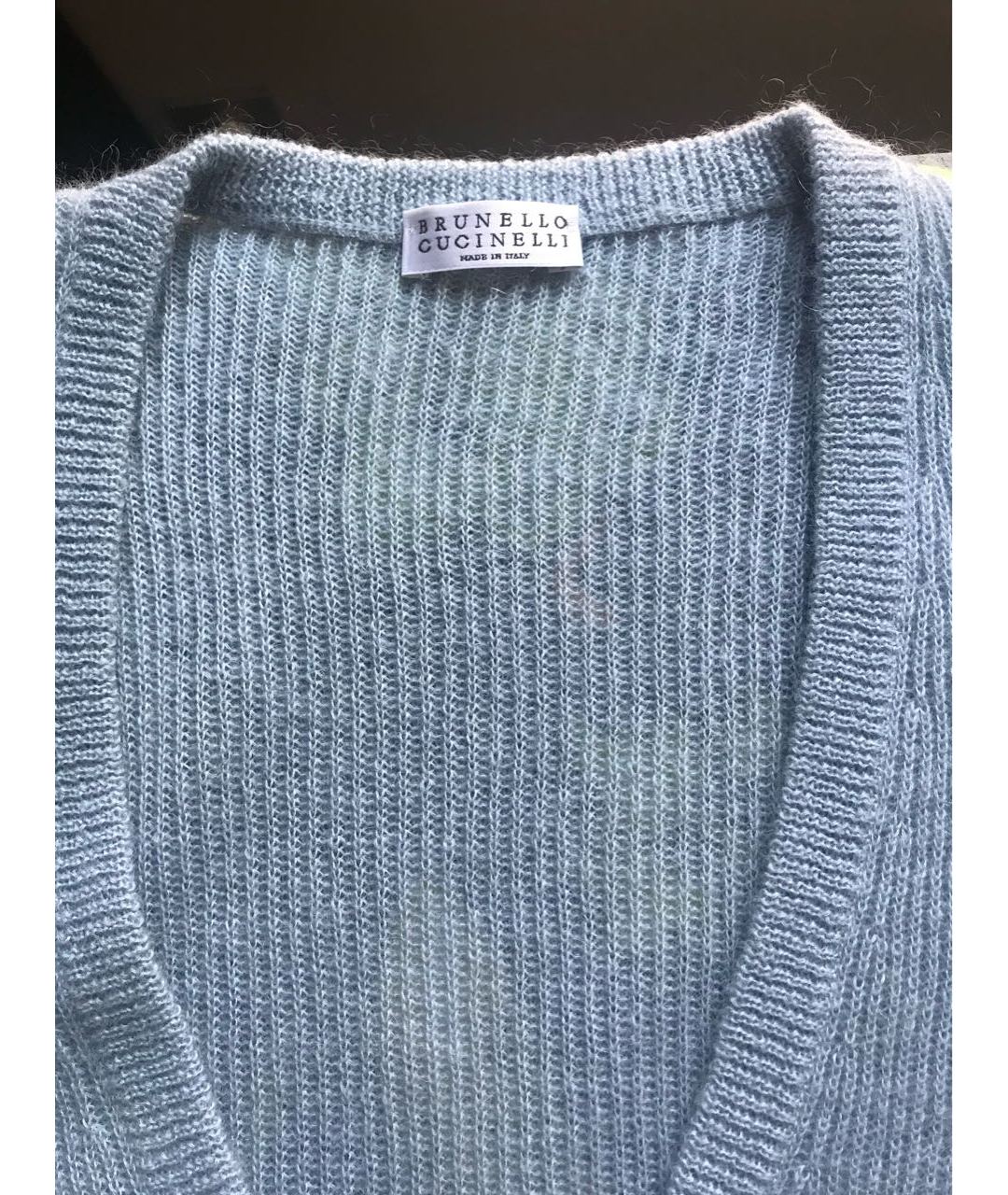 BRUNELLO CUCINELLI Голубой кашемировый джемпер / свитер, фото 5