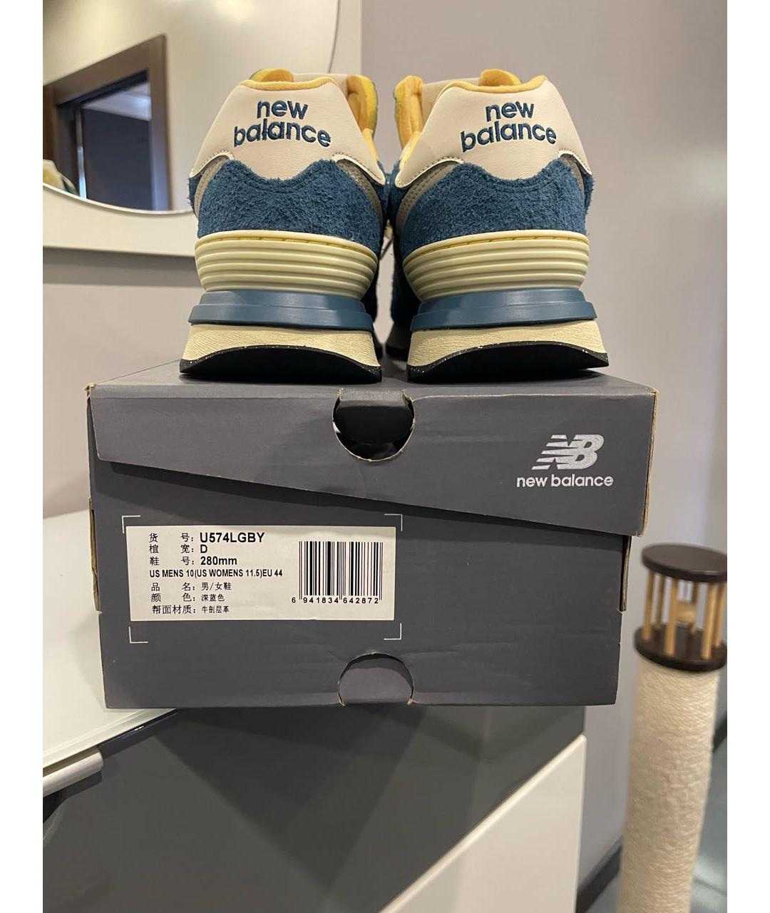 NEW BALANCE Синие замшевые низкие кроссовки / кеды, фото 6