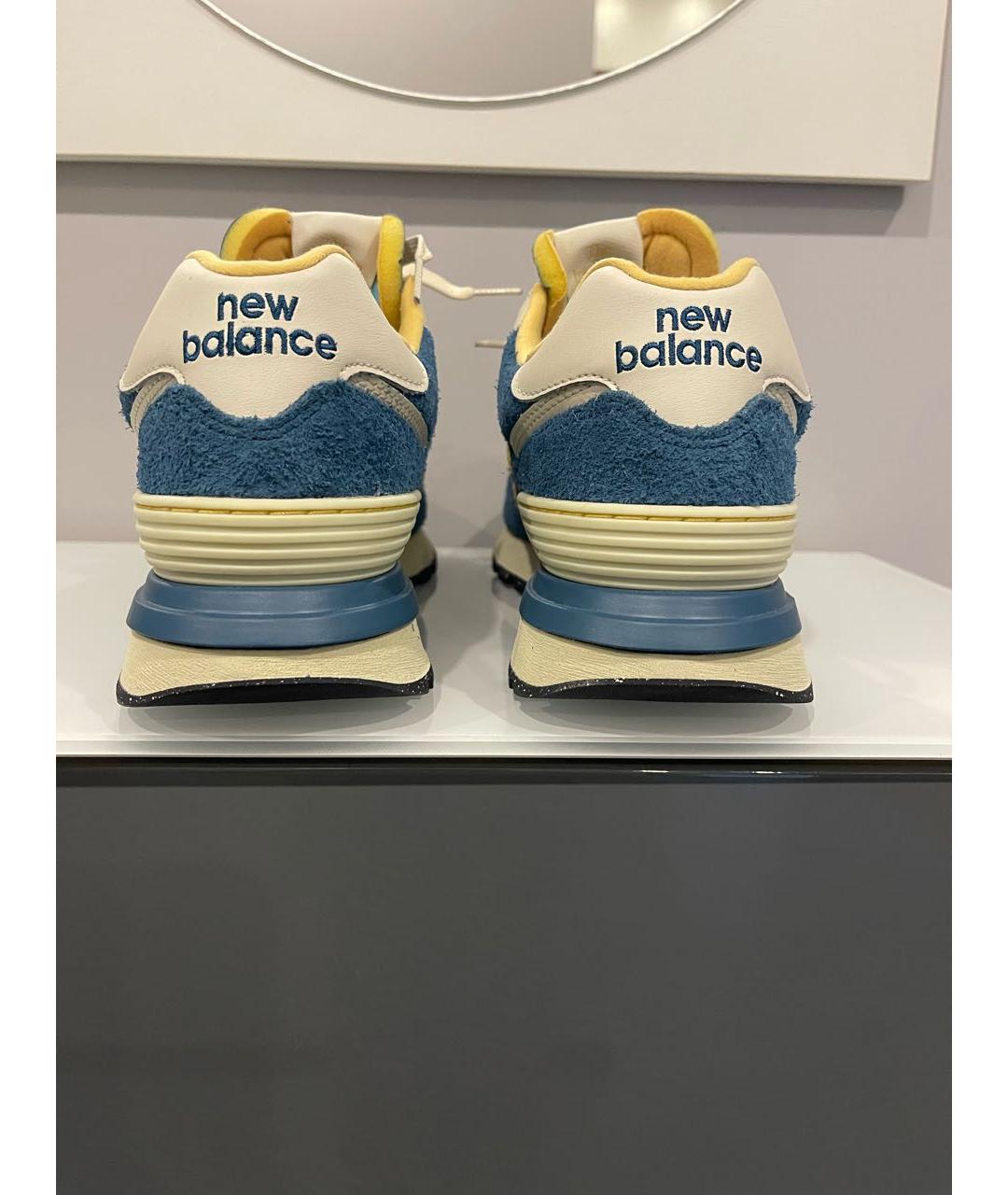 NEW BALANCE Синие замшевые низкие кроссовки / кеды, фото 4