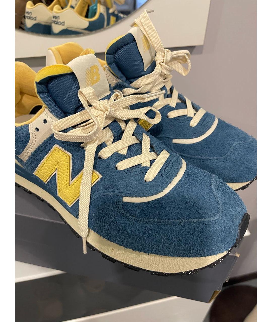 NEW BALANCE Синие замшевые низкие кроссовки / кеды, фото 8