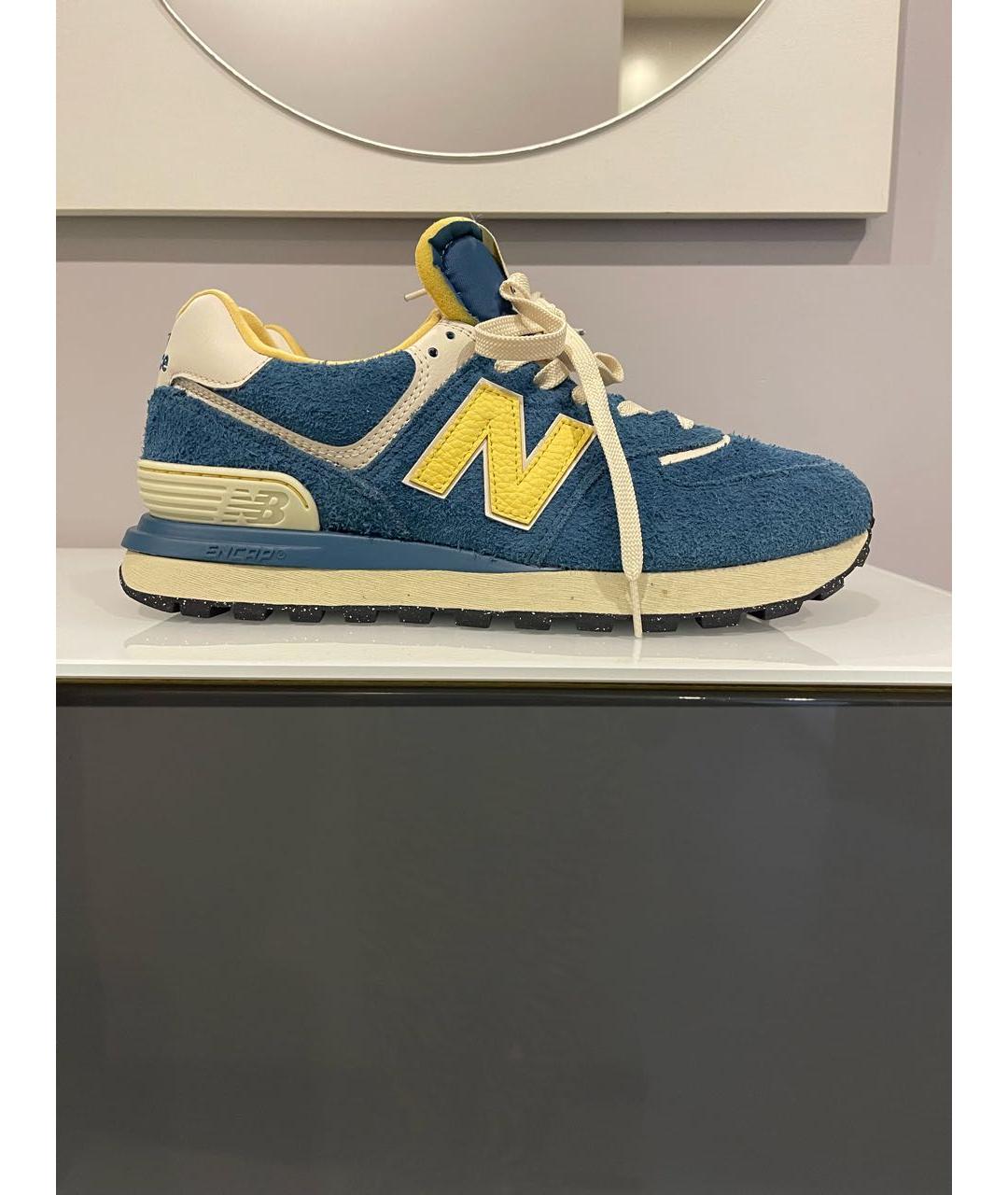 NEW BALANCE Синие замшевые низкие кроссовки / кеды, фото 9