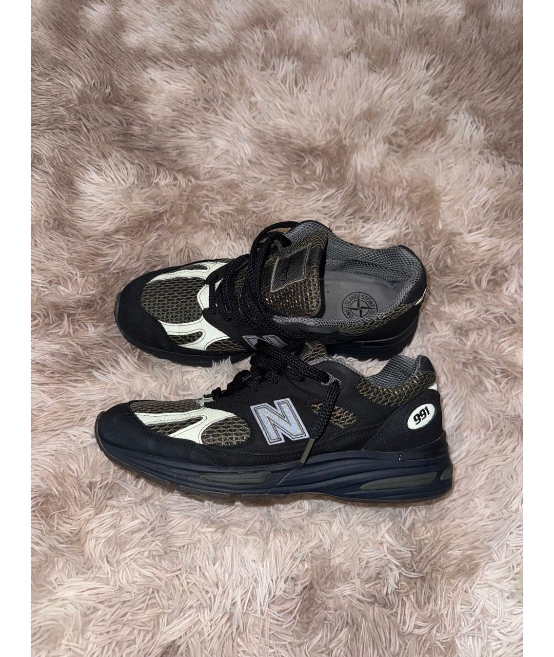 STONE ISLAND Черные низкие кроссовки / кеды, фото 4