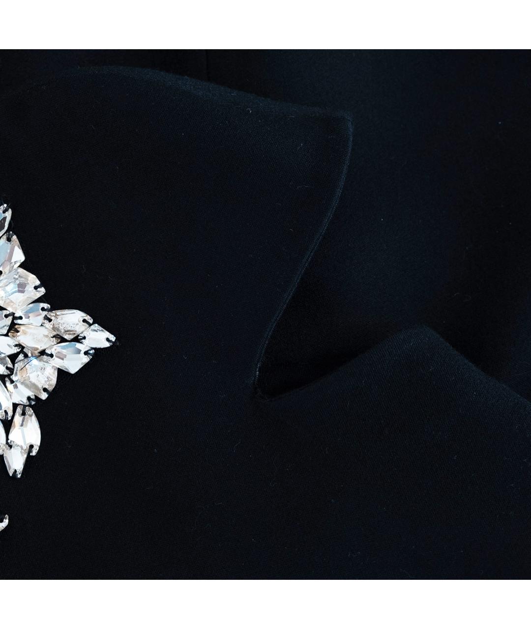 ALEXANDER MCQUEEN Черное шерстяное коктейльное платье, фото 4