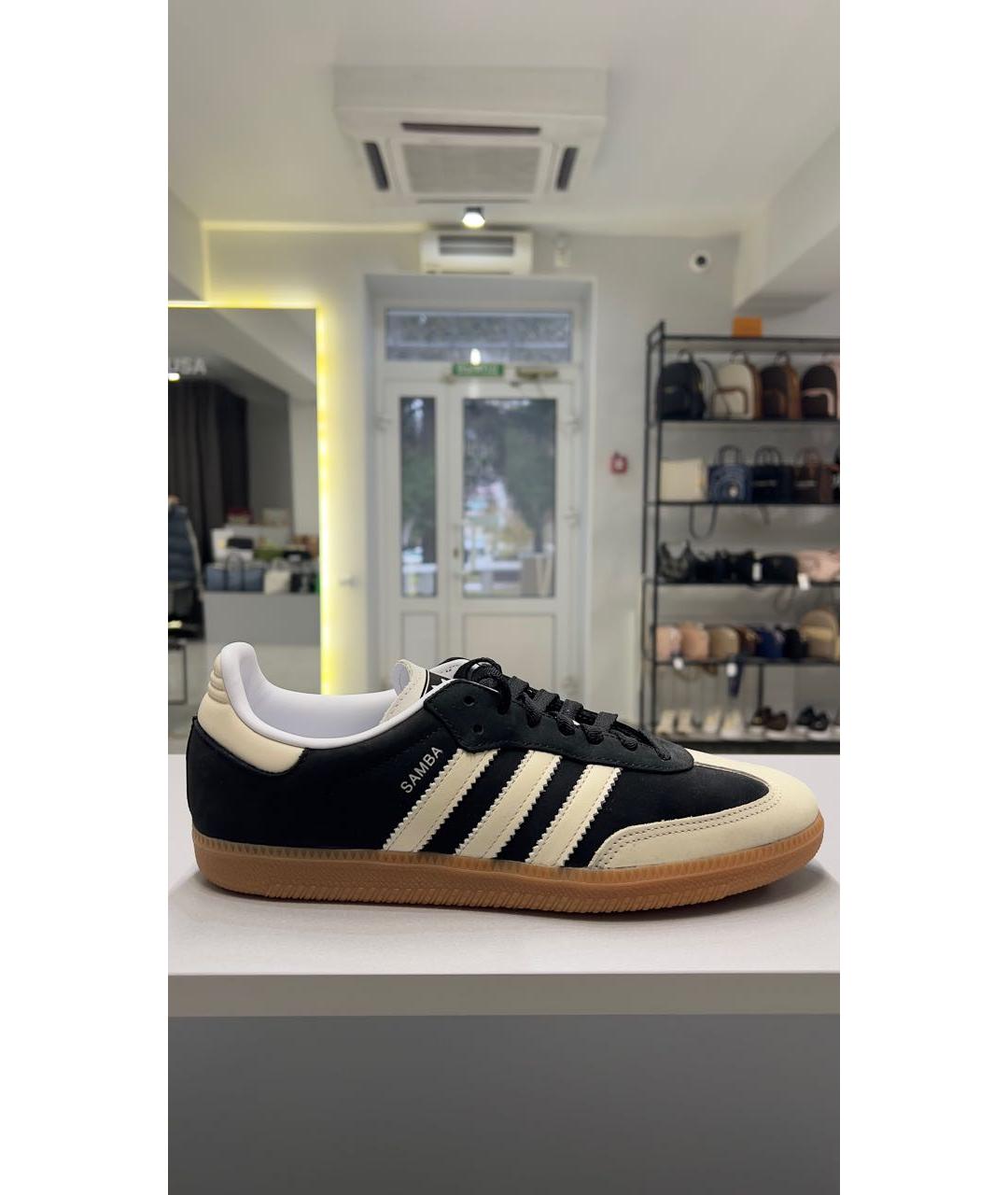 ADIDAS Черные замшевые низкие кроссовки / кеды, фото 5