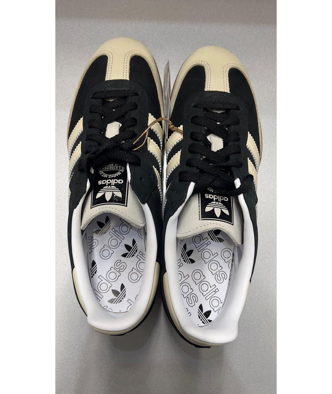 ADIDAS Черные замшевые низкие кроссовки / кеды, фото 3