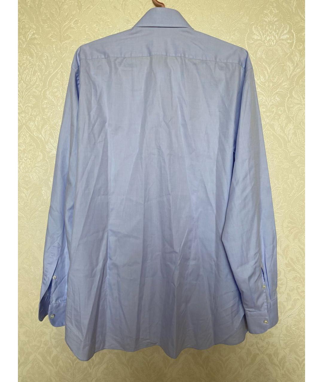 BRIONI Голубая хлопковая классическая рубашка, фото 2