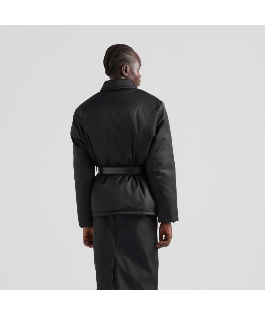 PRADA Черный полиэстеровый пуховик, фото 2