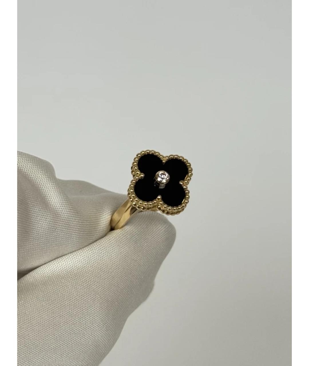 VAN CLEEF & ARPELS Черное кольцо из желтого золота, фото 4