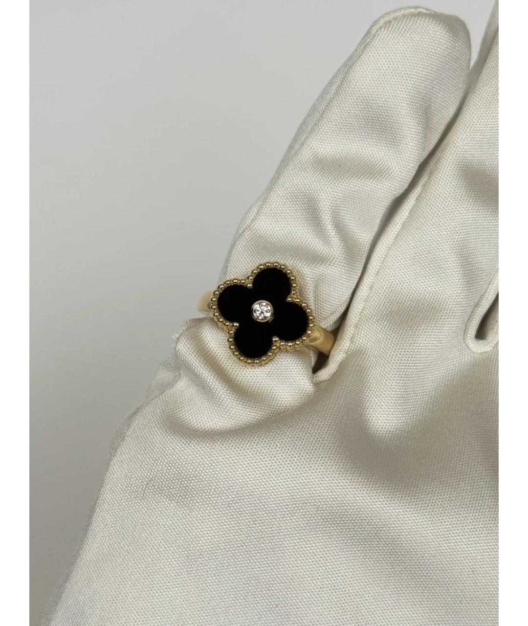 VAN CLEEF & ARPELS Черное кольцо из желтого золота, фото 5
