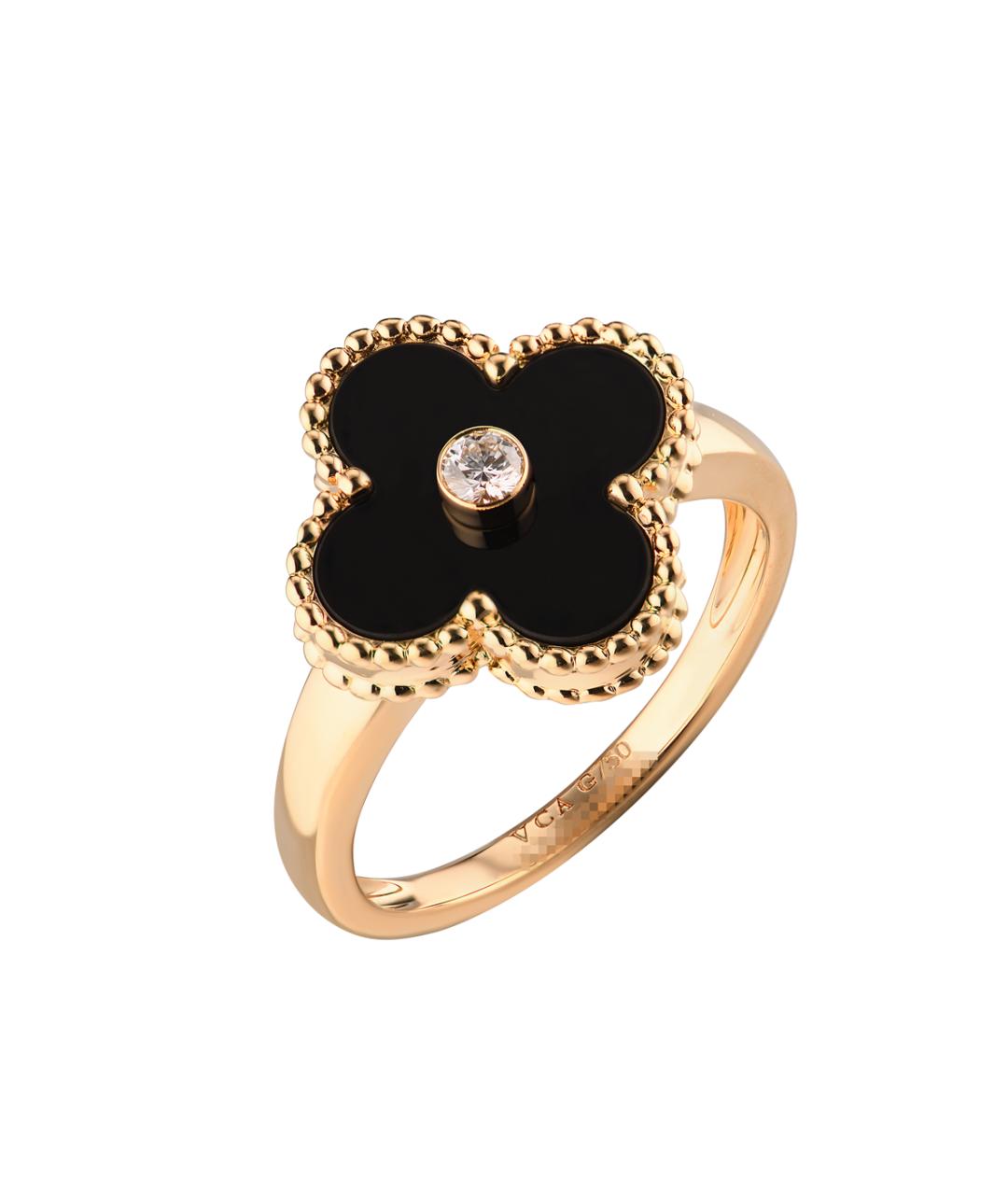 VAN CLEEF & ARPELS Черное кольцо из желтого золота, фото 1