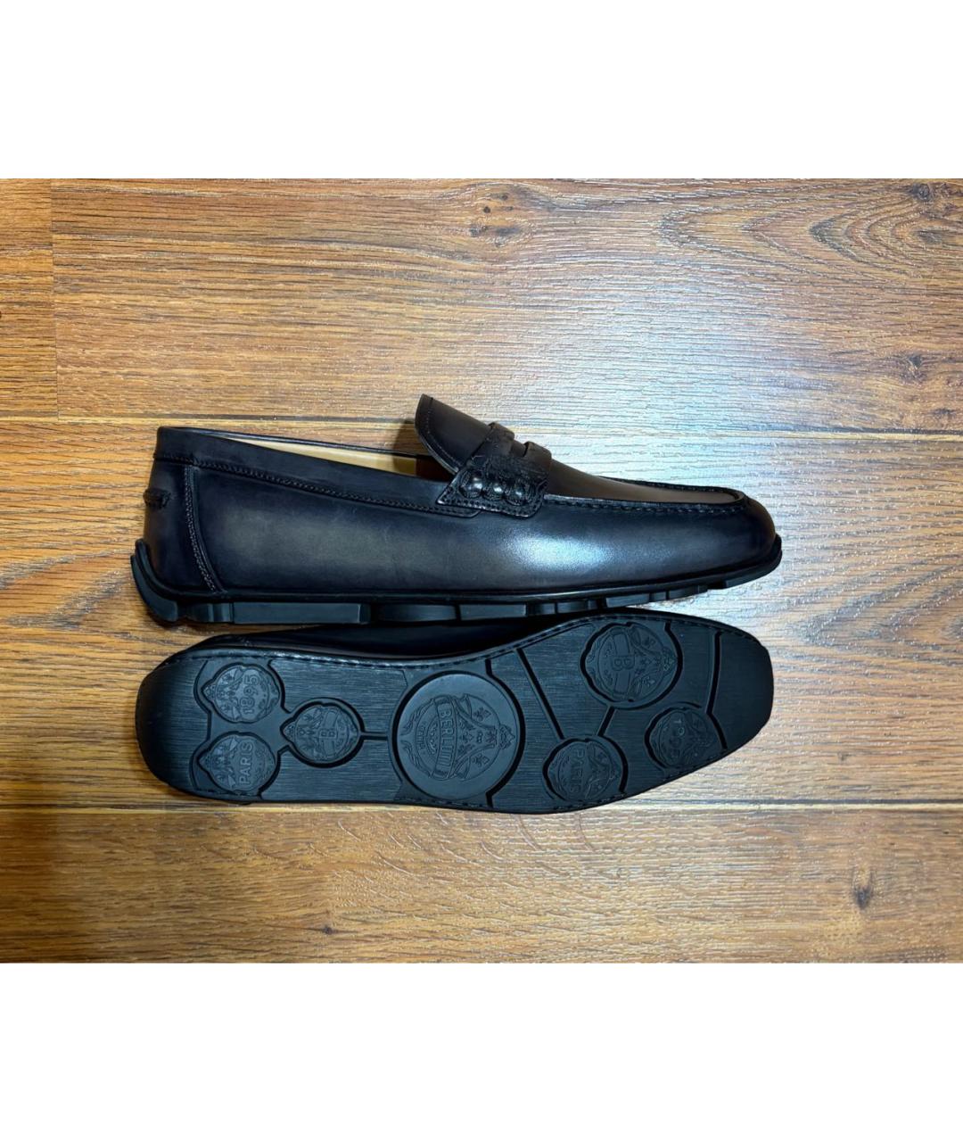 BERLUTI Черные кожаные мокасины, фото 9