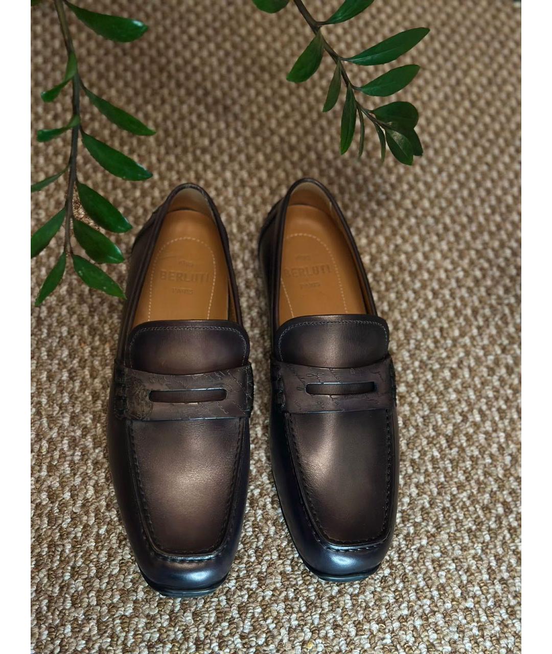 BERLUTI Черные кожаные мокасины, фото 5