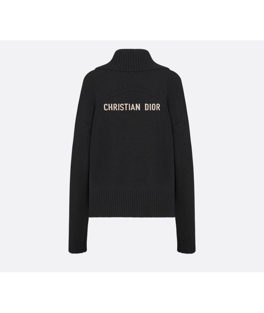 CHRISTIAN DIOR Черный кашемировый джемпер / свитер, фото 4