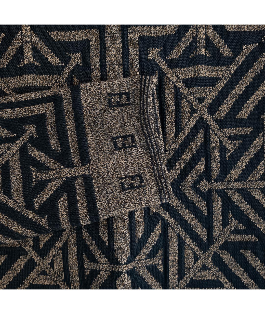 FENDI Коричневый шерстяной джемпер / свитер, фото 5