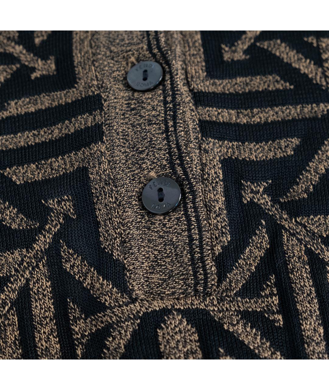 FENDI Коричневый шерстяной джемпер / свитер, фото 4