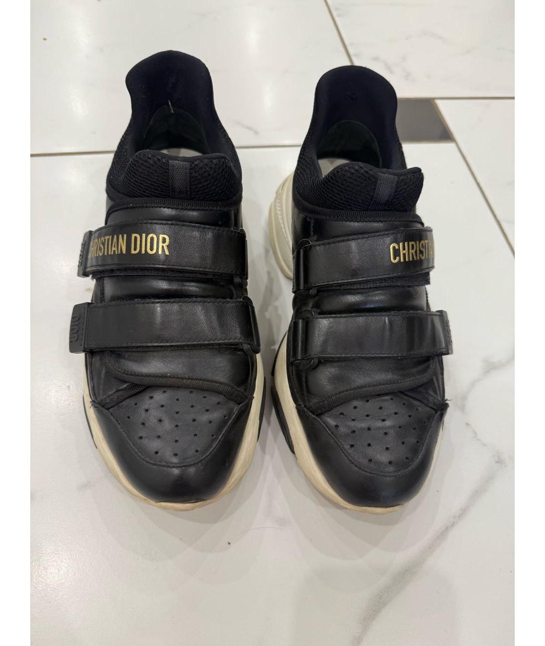 CHRISTIAN DIOR Черные кожаные кроссовки, фото 2