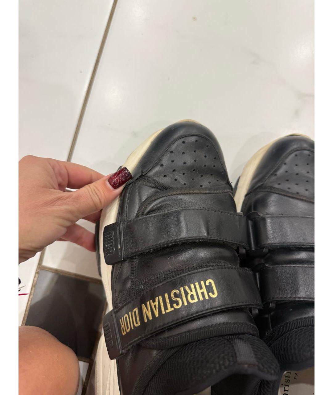 CHRISTIAN DIOR Черные кожаные кроссовки, фото 6