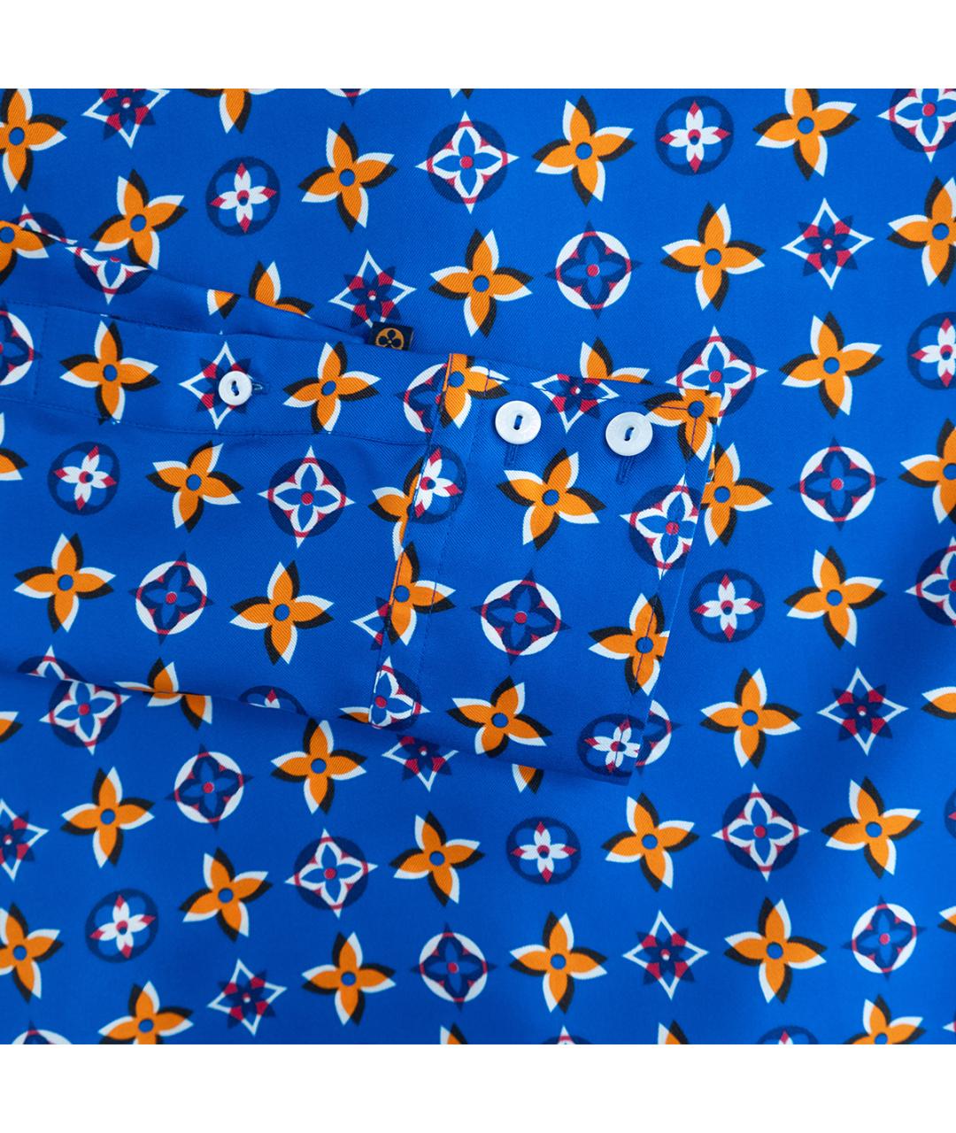 LOUIS VUITTON Синяя шелковая блузы, фото 5