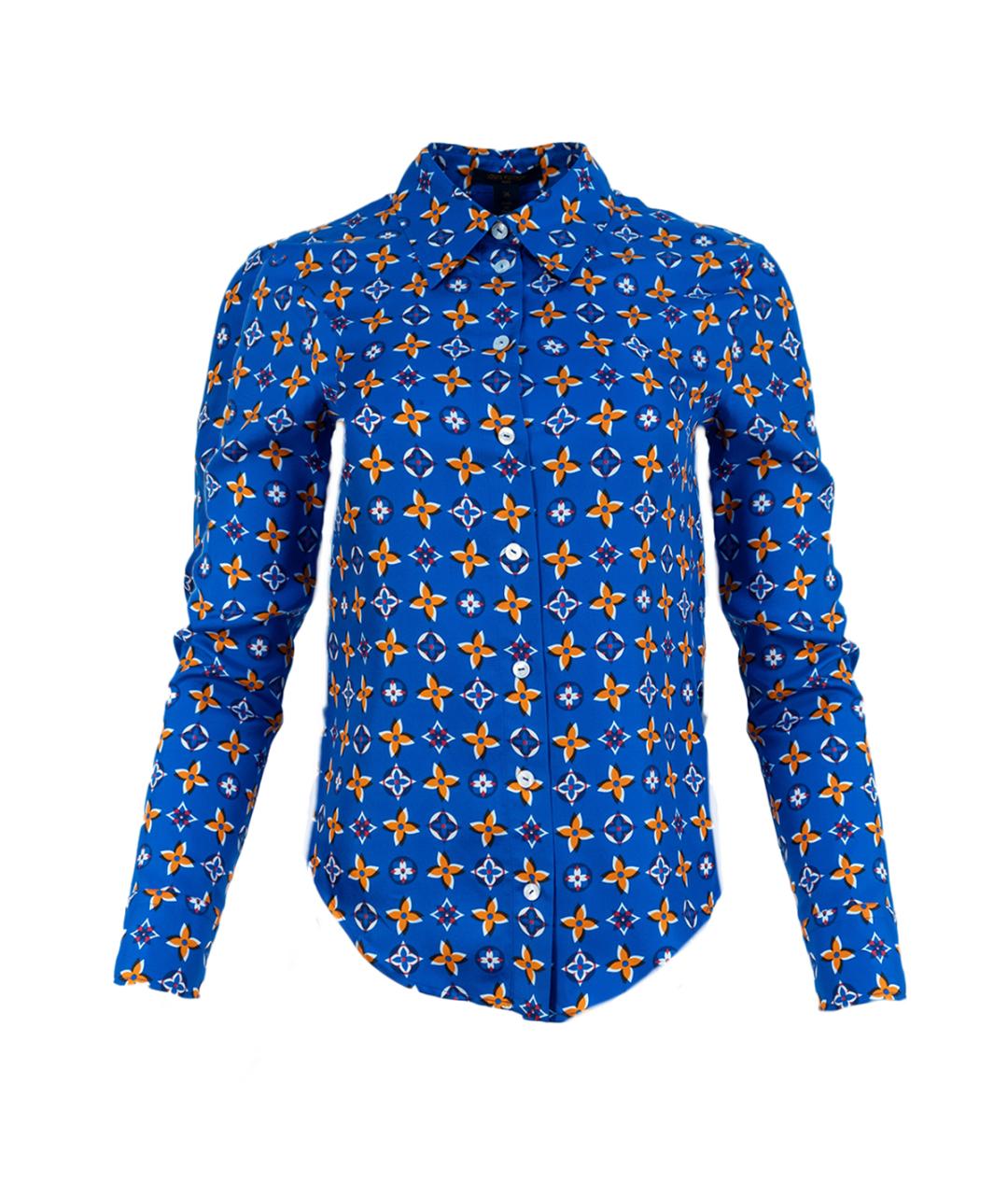 LOUIS VUITTON Синяя шелковая блузы, фото 1