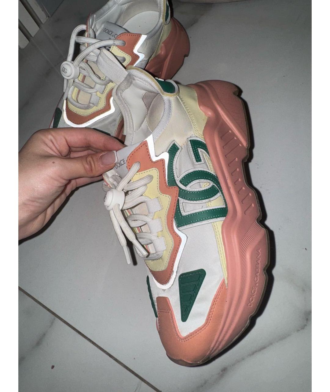 DOLCE&GABBANA Мульти кожаные кроссовки, фото 3