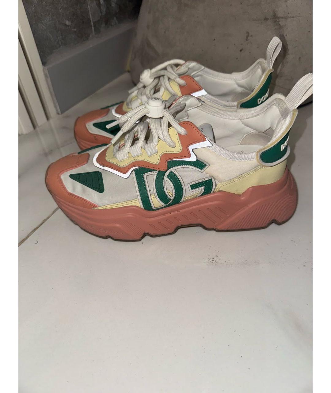 DOLCE&GABBANA Мульти кожаные кроссовки, фото 6