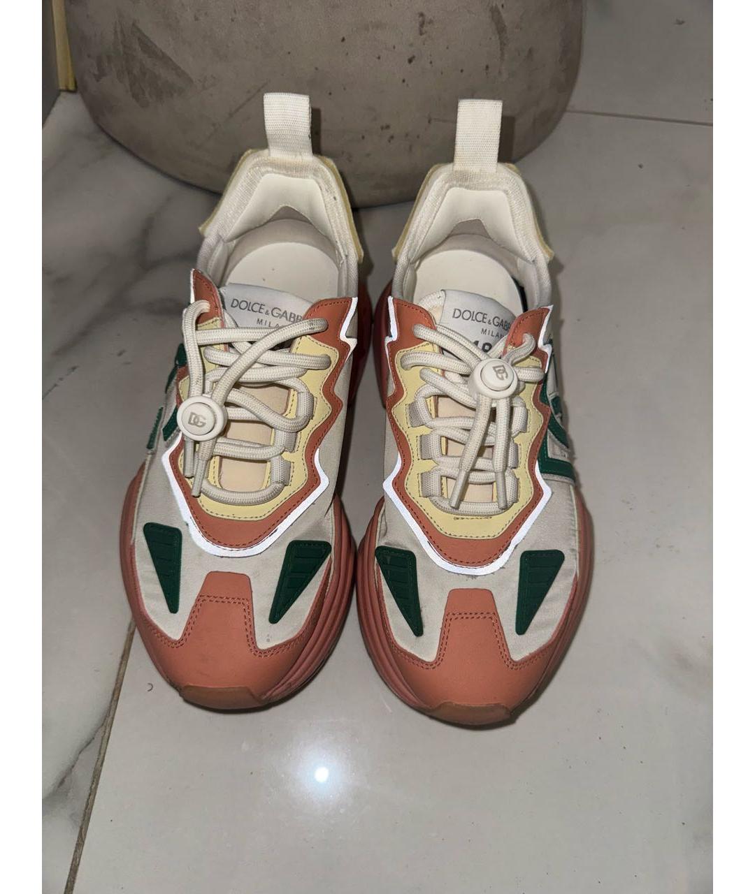 DOLCE&GABBANA Мульти кожаные кроссовки, фото 2