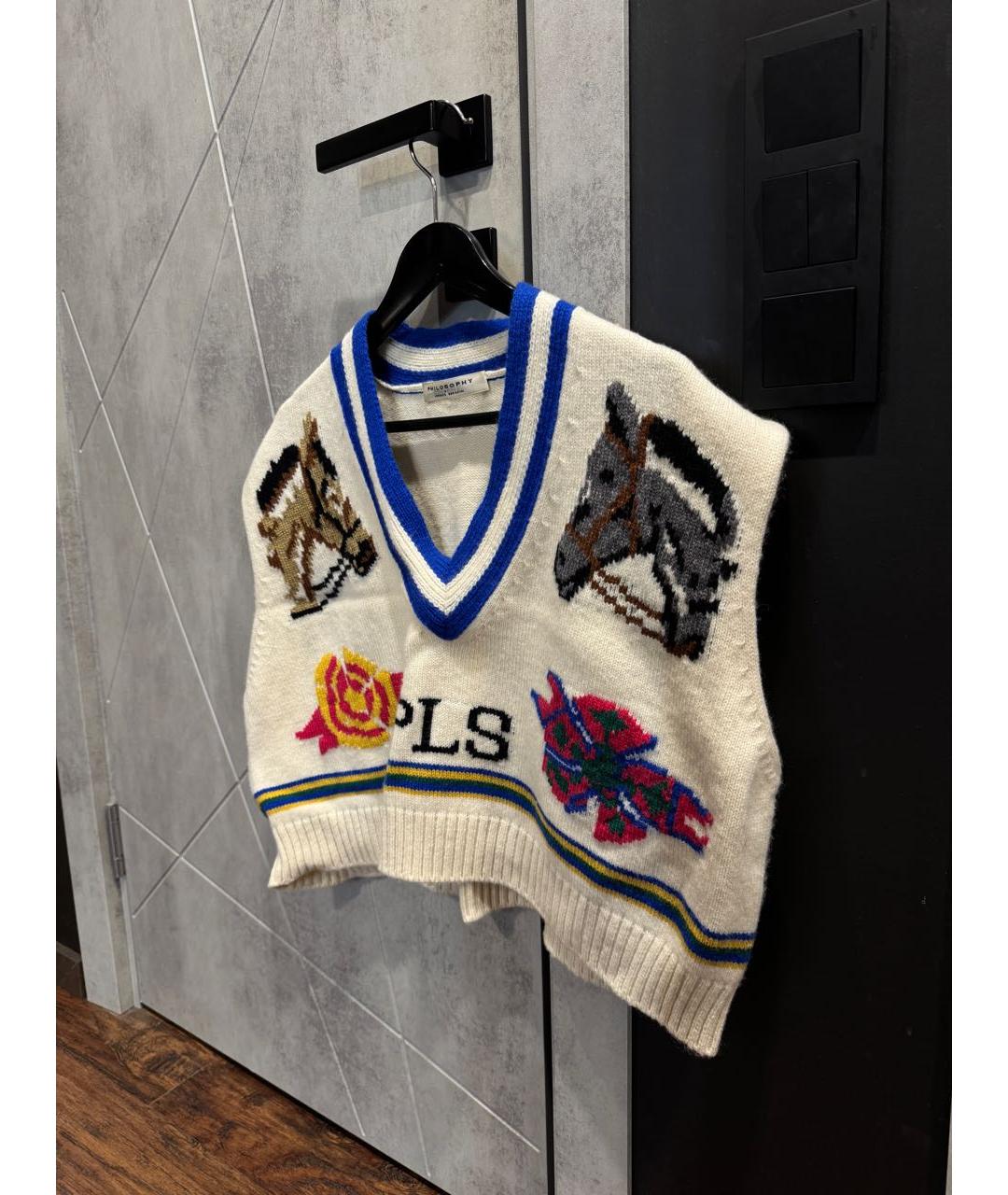 PHILOSOPHY DI LORENZO SERAFINI Мульти шерстяная жилетка, фото 5