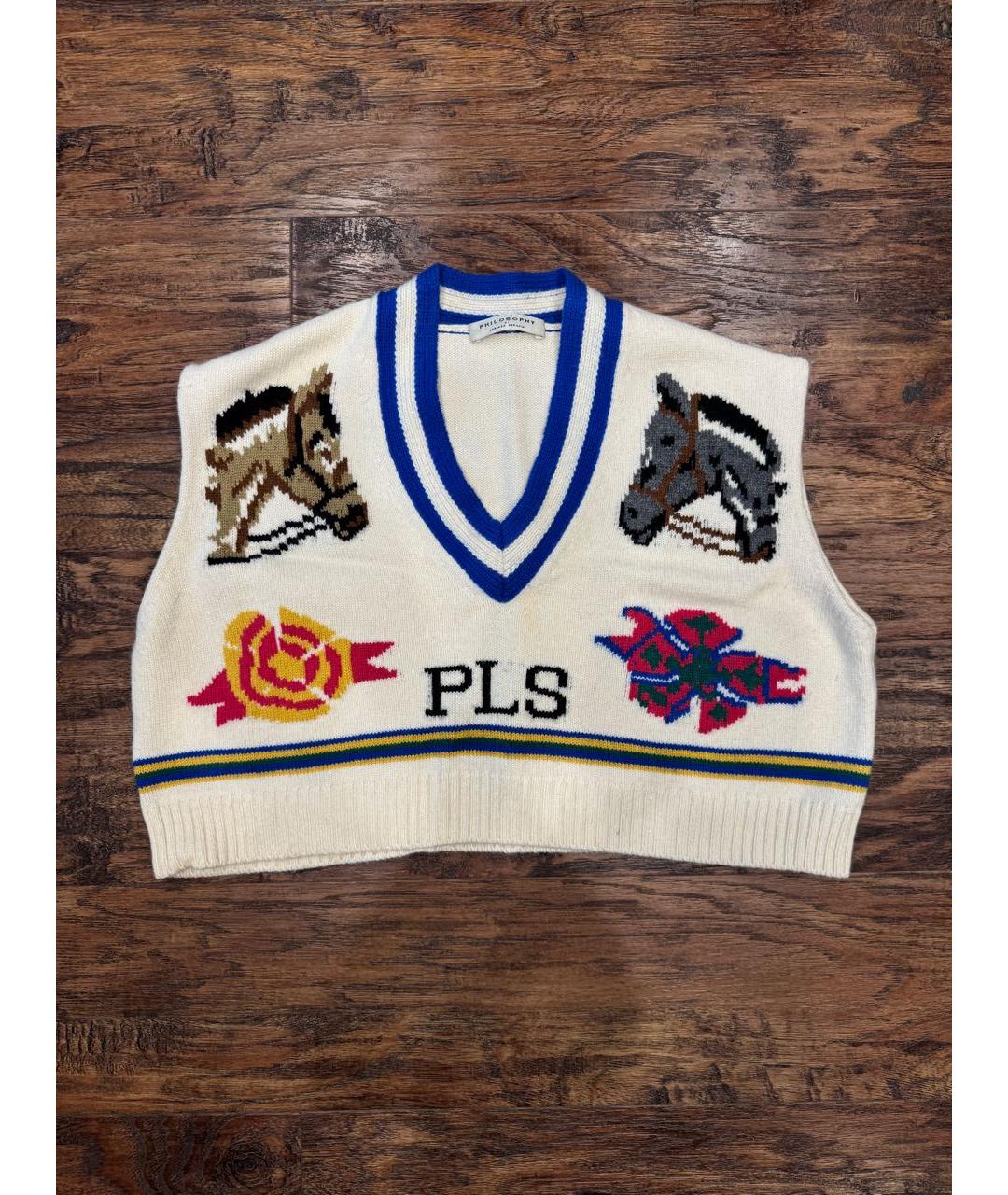 PHILOSOPHY DI LORENZO SERAFINI Мульти шерстяная жилетка, фото 8