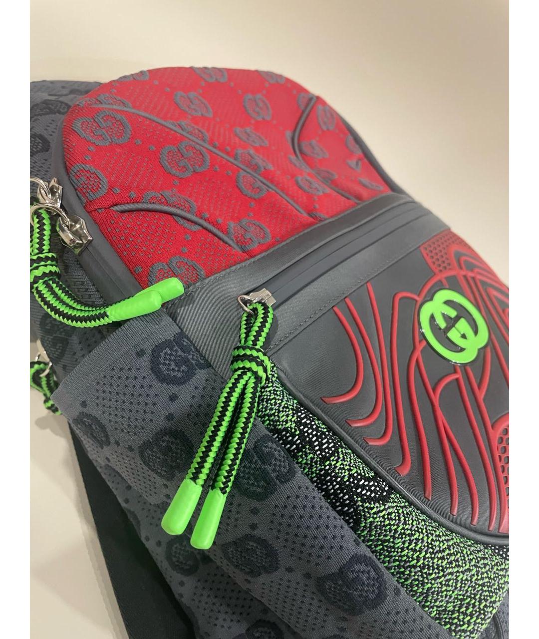 GUCCI Серый тканевый рюкзак, фото 4