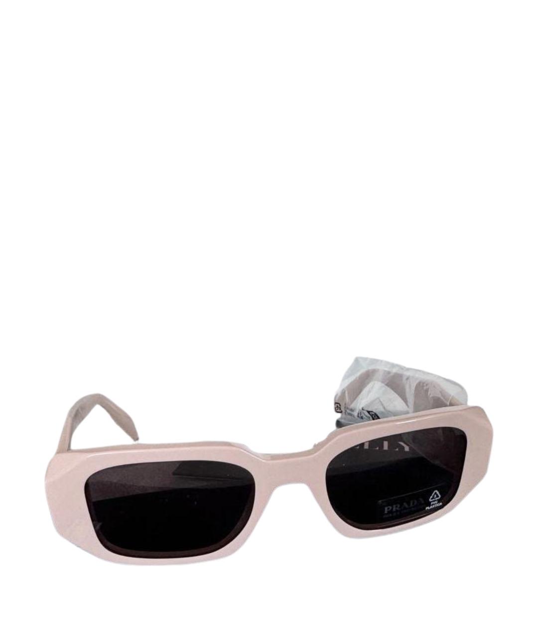 PRADA Бежевые пластиковые солнцезащитные очки, фото 6
