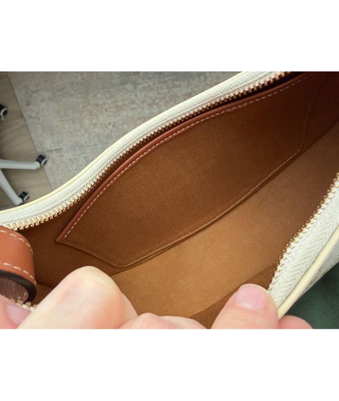 CELINE Белая сумка с короткими ручками, фото 4