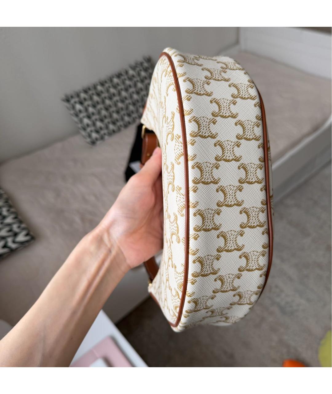 CELINE Белая сумка с короткими ручками, фото 2